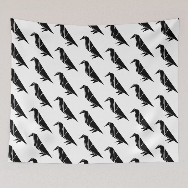 Item preview, Graphic design origami crow black and white t-shirt designed and sold by Mayarart.