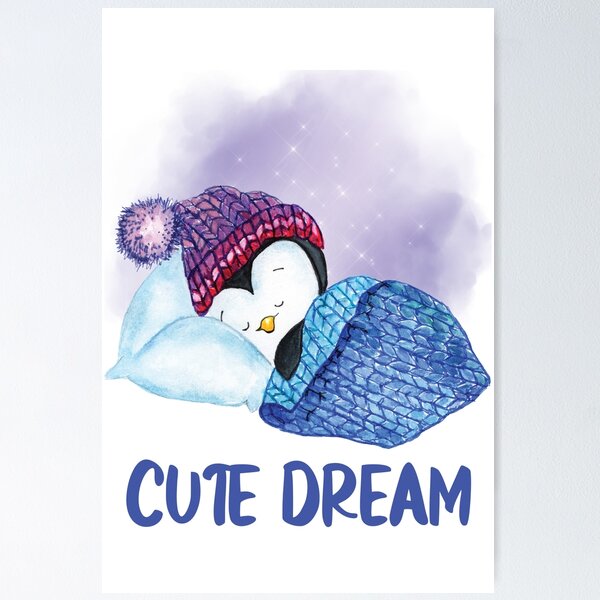 Item preview, Cute Sleeping Blue Penguin designed and sold by hkpms37.