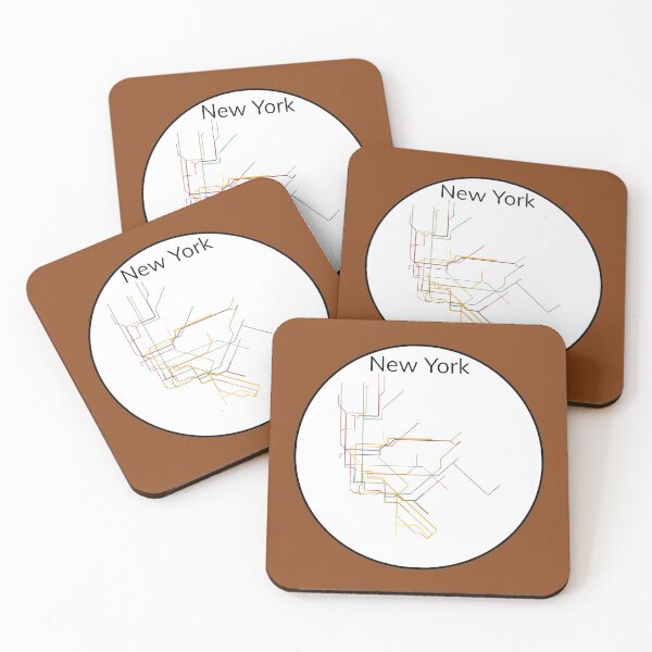 Item preview, New York subway minimalist map designed and sold by FethiC.