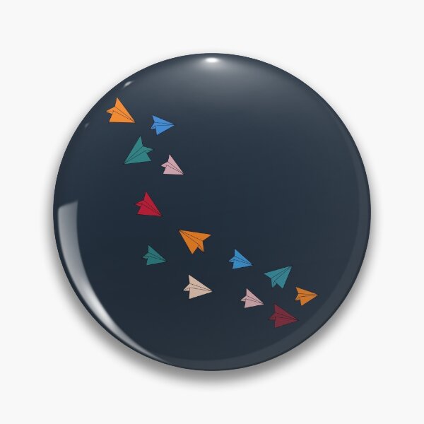 Item preview, Vintage Flying Paper airplanes, geometric abstract colorful designed and sold by Faty-Za.