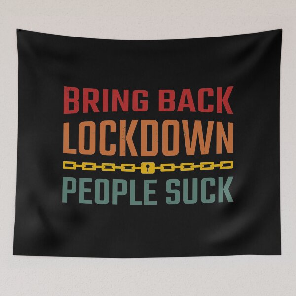 Item preview, Bring back lockdown, people suck, vintage colors designed and sold by projectpima.