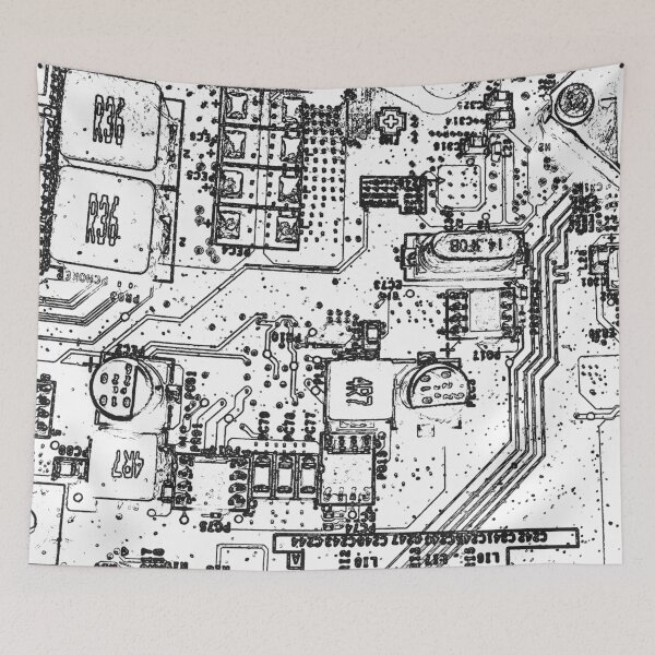 Item preview, Motherboard in Black & White by Iritof designed and sold by iritof.