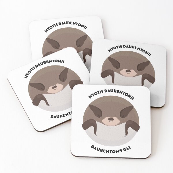 Item preview, Hibernating Daubenton's bat drawing with scientific and English names designed and sold by MarisG.