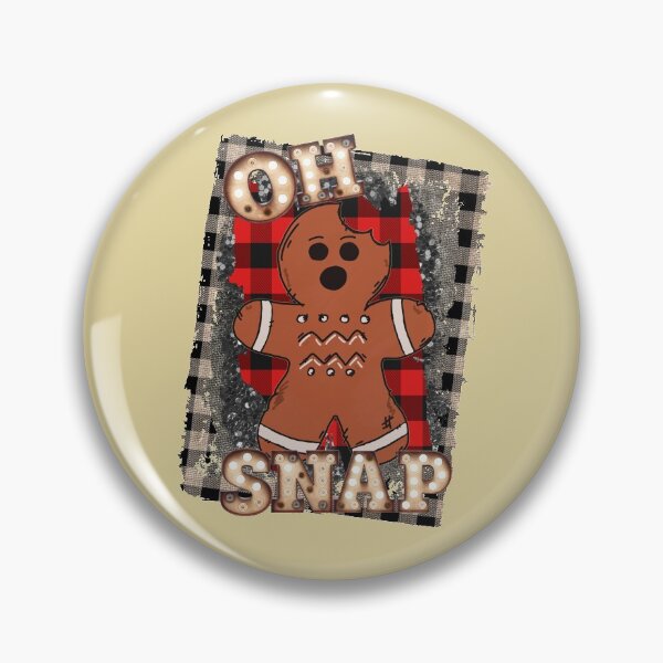 Item preview, Oh Snap Christmas Gingerbread Man With Red Plaid designed and sold by ChicoryJunction.