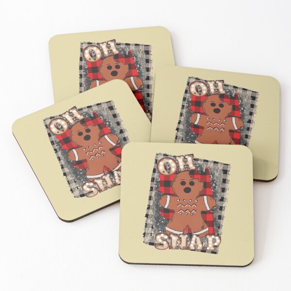 Item preview, Oh Snap Christmas Gingerbread Man With Red Plaid designed and sold by ChicoryJunction.