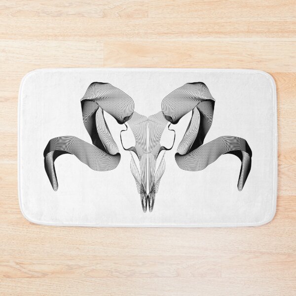 Item preview, Ram skull black designed and sold by blacklittlemoon.