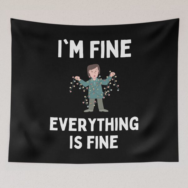 Item preview, I'm Fine Everything Is Fine Christmas Tree Lights Tangled designed and sold by EllConApparel.