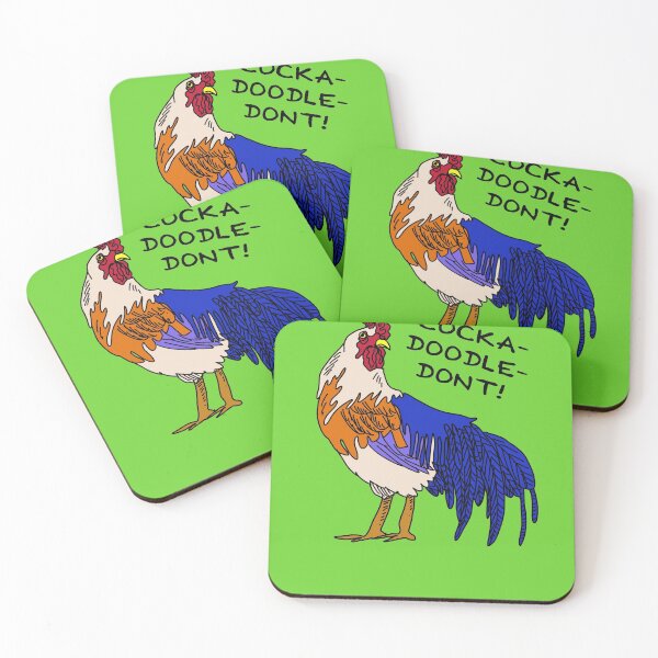 Item preview, Cockadoodledon't Funny Rooster Illustration designed and sold by WhatWhatDesigns.
