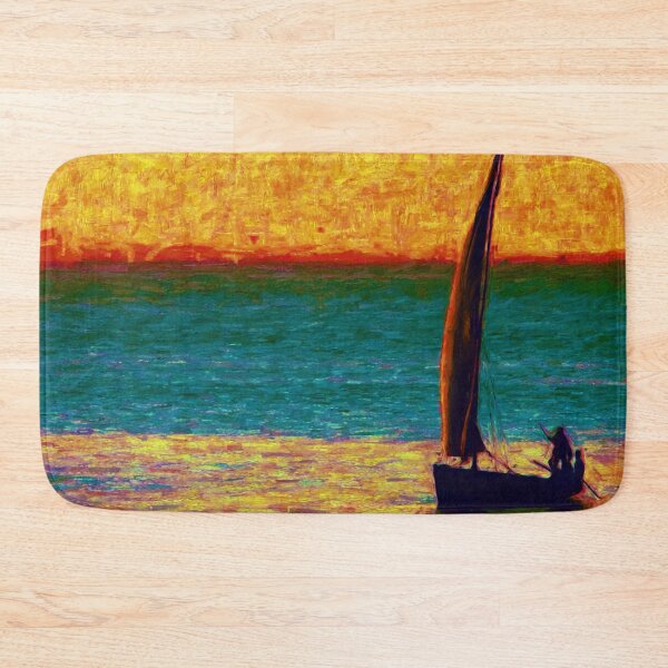 Item preview, Sailboat at sunset abstract painting designed and sold by RafaelLima7.