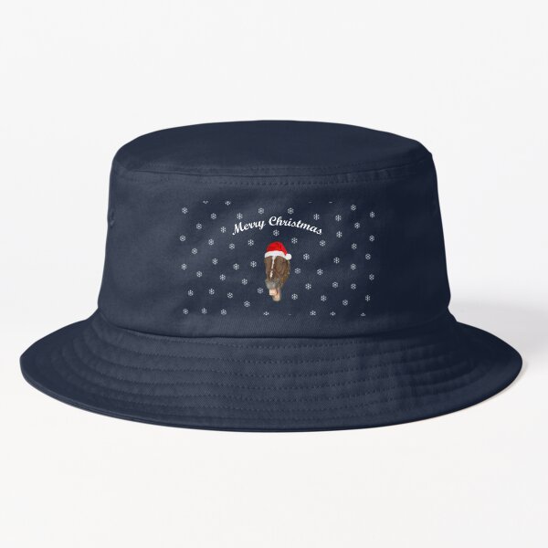 Merry Christmas laughing horse Bucket Hat