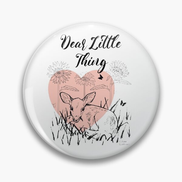 Item preview, Orange Love Heart Dear Little Thing Baby Deer Line Art for Nursery designed and sold by CJAura by Claire Jane Johnson.
