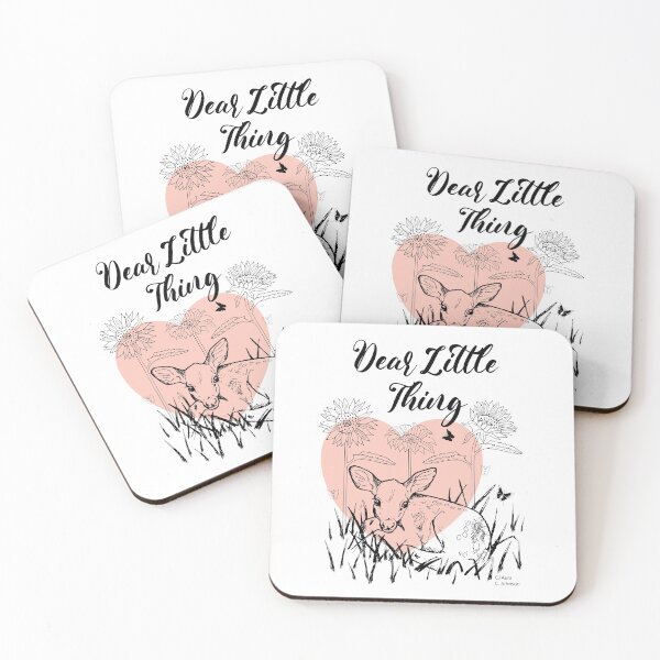 Item preview, Orange Love Heart Dear Little Thing Baby Deer Line Art for Nursery designed and sold by CJAura by Claire Jane Johnson.