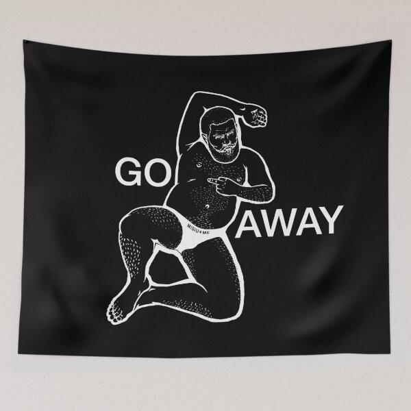 Item preview, GO AWAY WHITE designed and sold by MisiuAndMe.