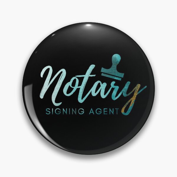 Item preview, Notary Signing Agent | Turquoise & Gold Y Trim designed and sold by AdoptKM.