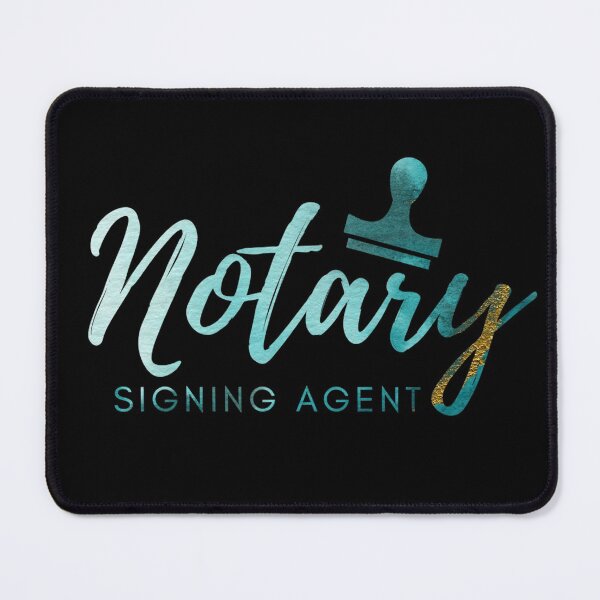 Item preview, Notary Signing Agent | Turquoise & Gold Y Trim designed and sold by AdoptKM.