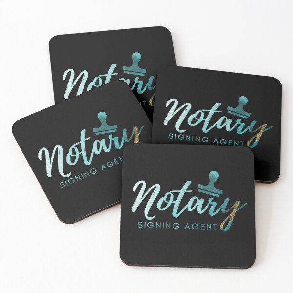 Item preview, Notary Signing Agent | Turquoise & Gold Y Trim designed and sold by AdoptKM.
