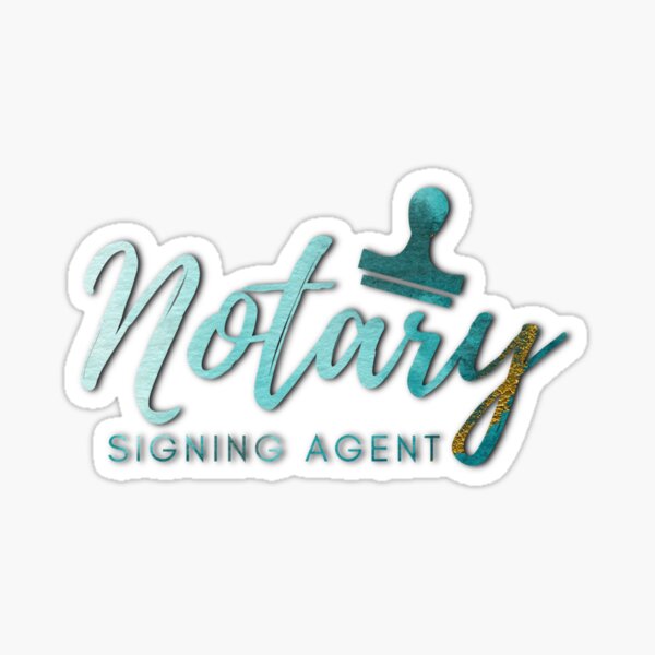 Item preview, Notary Signing Agent | Turquoise & Gold Y Trim designed and sold by PeakdPerfection.