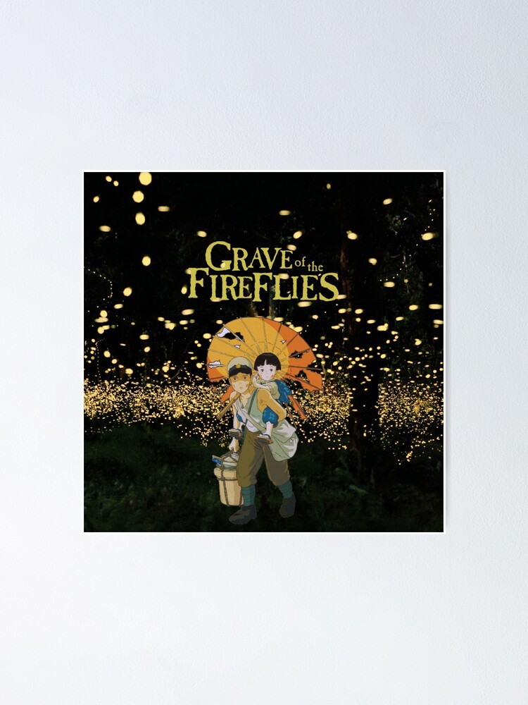  Grave of the Fireflies Poster Vintage Look Tin Metal