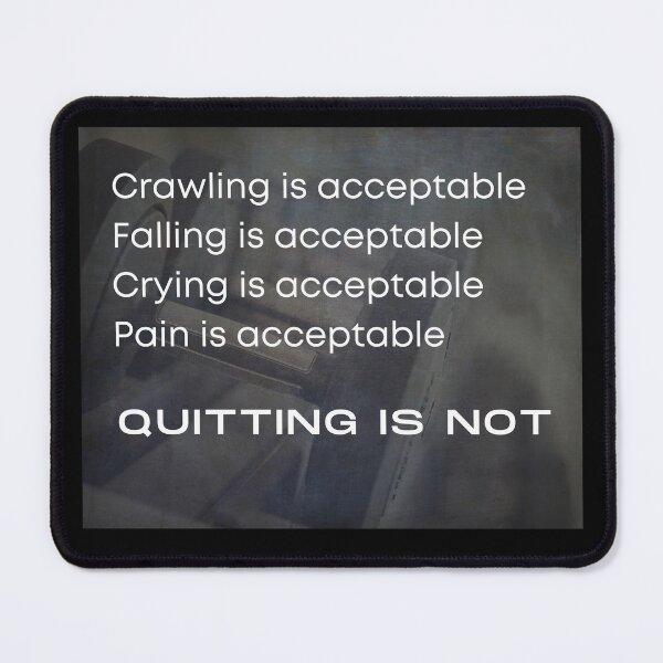 Item preview, 'Quitting is Not'  Workout Quote designed and sold by onepony.