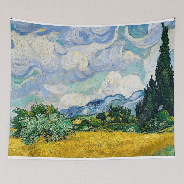 Item preview, Wheat Field with Cypresses designed and sold by amonarte.