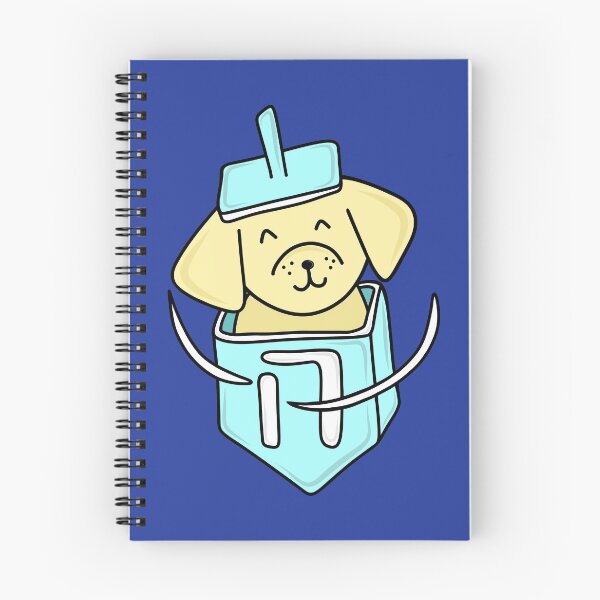 Item preview, Adorable Hanukkah Dog Cartoon Spinning in a Light Blue Dreidel, made by EndlessEmporium designed and sold by EndlessEmporium.