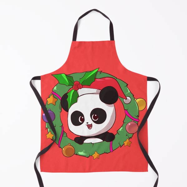 Item preview, Christmas Panda | Panda Santa Hat | Christmas Wreath | Panda Celebrating Christmas! designed and sold by Mini Pandas.