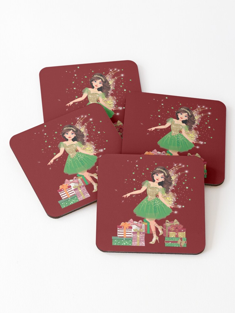 Thumbnail 1 of 5, Coasters (Set of 4), Gigi and the Magical Gifts™ designed and sold by TeelieTurner.