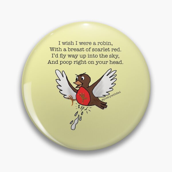 Item preview, Pooping Robin designed and sold by poetrywithdad.