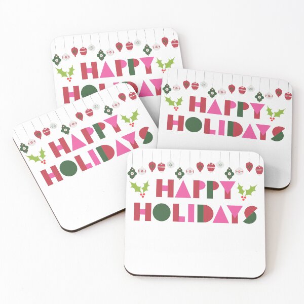 Item preview, Happy Holidays With Geometrical Shapes designed and sold by KayLadyBug.