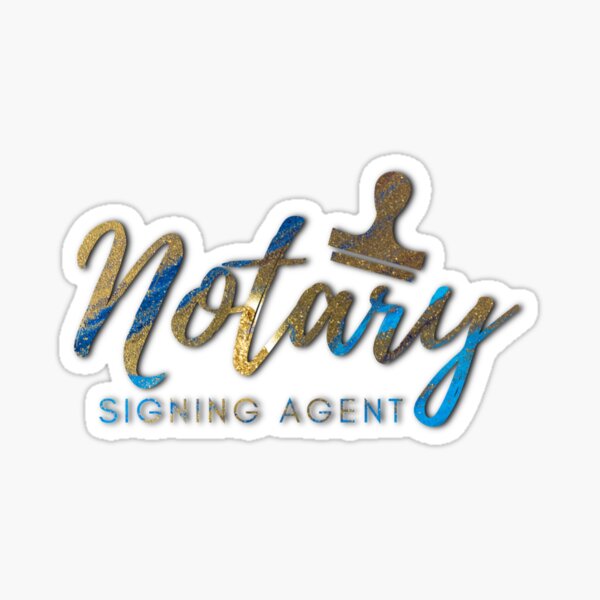 Item preview, Notary Signing Agent | Blue Gold designed and sold by PeakdPerfection.