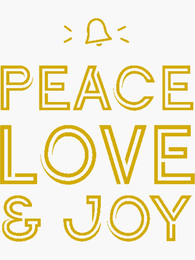 Thumbnail 3 of 3, Sticker, Peace, love and Joy designed and sold by ISF22.