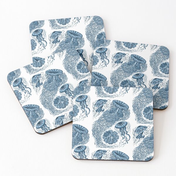 Item preview, Ernst Haeckel Jellyfish Discomedusae Prussian Blue designed and sold by aimeewilson.