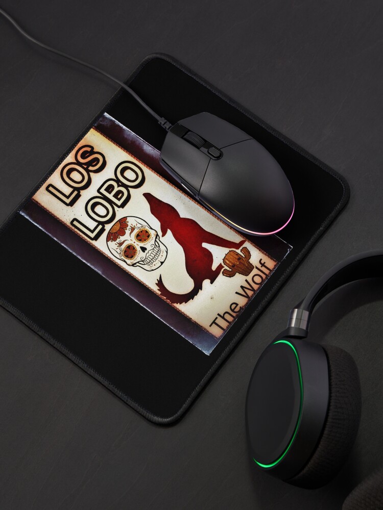 Thumbnail 4 of 5, Mouse Pad, Los Lobo - The Wolf designed and sold by kinkatstyle.