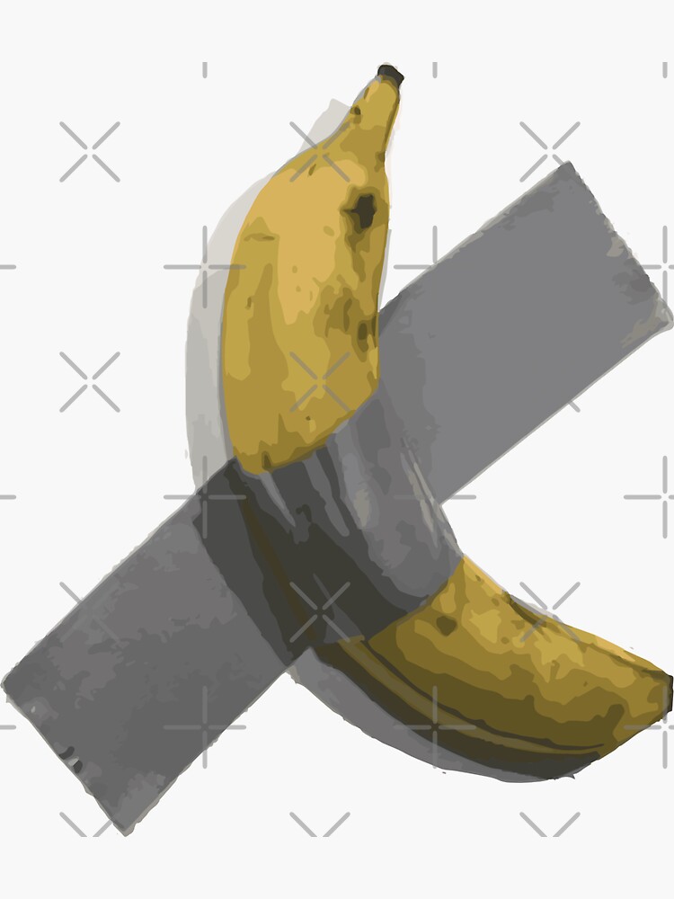 "Banana Duct Taped To Wall High Art" Sticker for Sale by johnta17 Redbubble