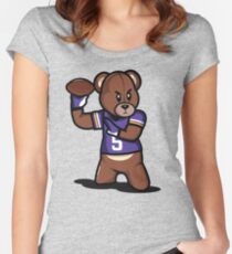 VICTRS - Teddy Football™ Women's Fitted Scoop T-Shirt
