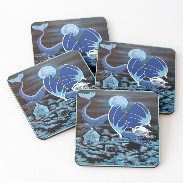 Item preview, Mystical Blue Moon Dragon designed and sold by Jacklyn G.  Jones.