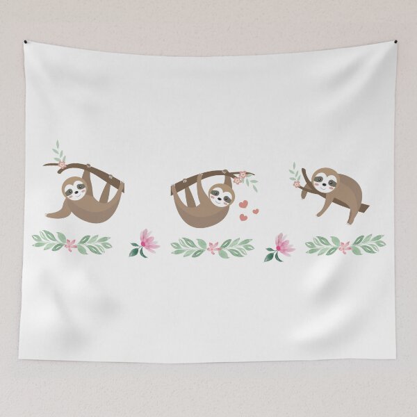 Item preview, Seraphina the sloth hanging out. designed and sold by OKAPI-BONGO.