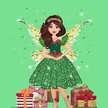 Artwork thumbnail, Gigi in Sparkly Christmas Dress™ by TeelieTurner