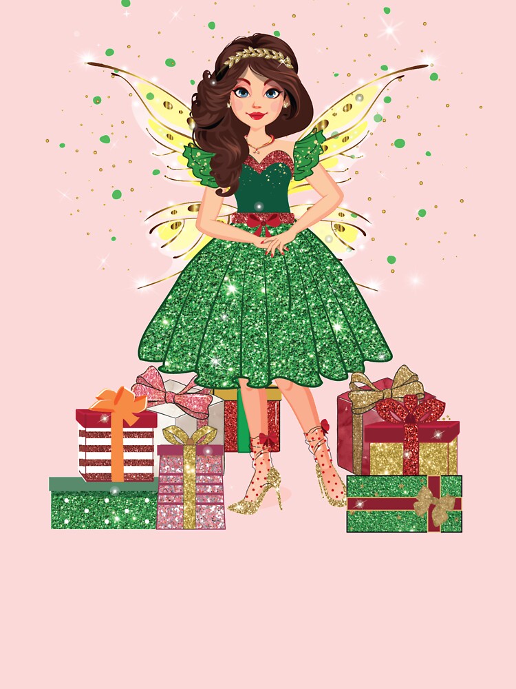 Thumbnail 2 of 2, Baby One-Piece, Gigi in Sparkly Christmas Dress™ designed and sold by TeelieTurner.