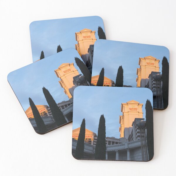 Item preview, Shadow and Light - Las Vegas Sunrise with Caesars Palace and Cypress Trees designed and sold by Georgia Mizuleva.