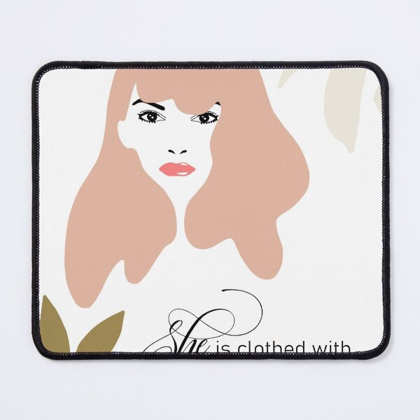 Item preview, She Is Clothed In Strength And Dignity, Proverbs 31:25, Bible Verse Art, Scripture, Christian Quote designed and sold by Dzhenka-Balimez.
