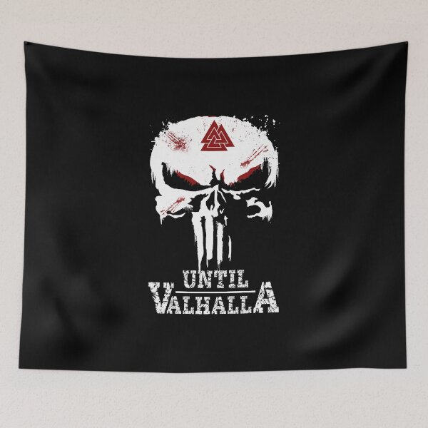 Item preview, Viking Skull Until Valhalla Viking designed and sold by Dog-T-Shirts.