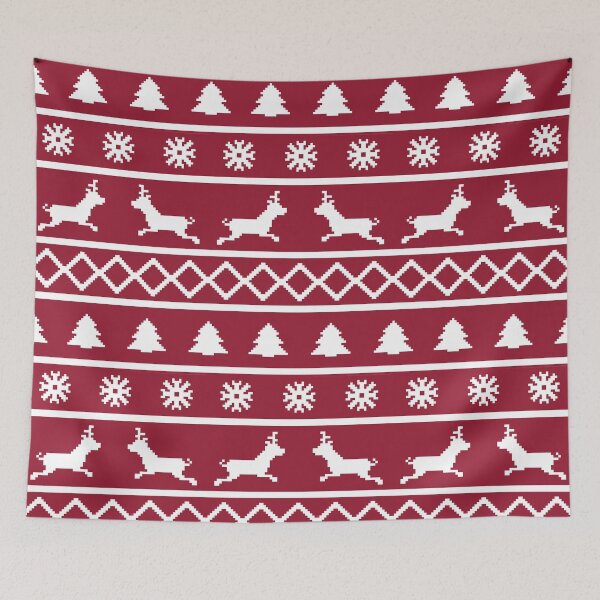 Item preview,  Ugly Christmas Sweater Pattern - Christmas Pixel Art designed and sold by ViewerEqualsPhoton.
