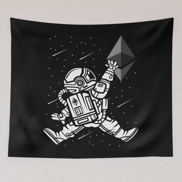 Item preview, Ethereum Crypto ETH Astronaut Jump Cryptocurrency Blockchain Wallet designed and sold by EmmaRichardso.