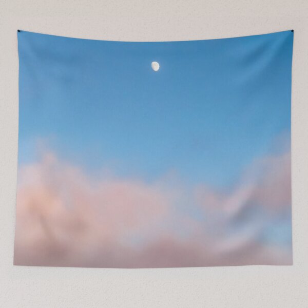 Item preview, Moonrise over pink clouds in California  designed and sold by Laurence Bruneau.