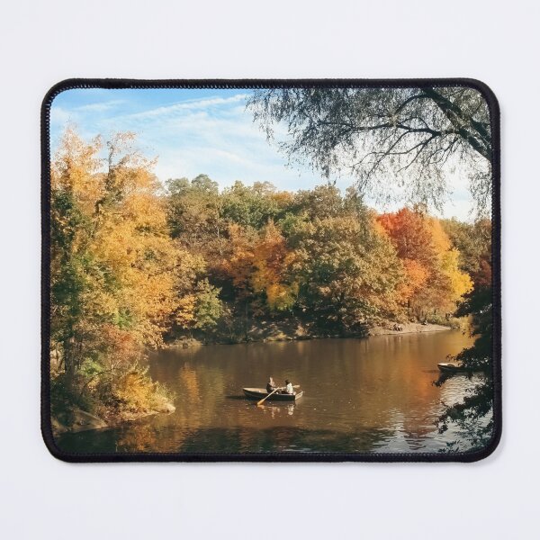 Item preview, Row boat in Central Park in the fall designed and sold by Laurence Bruneau.