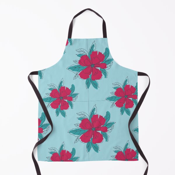 Item preview, Teal and Red Flowers designed and sold by RiadMannan.