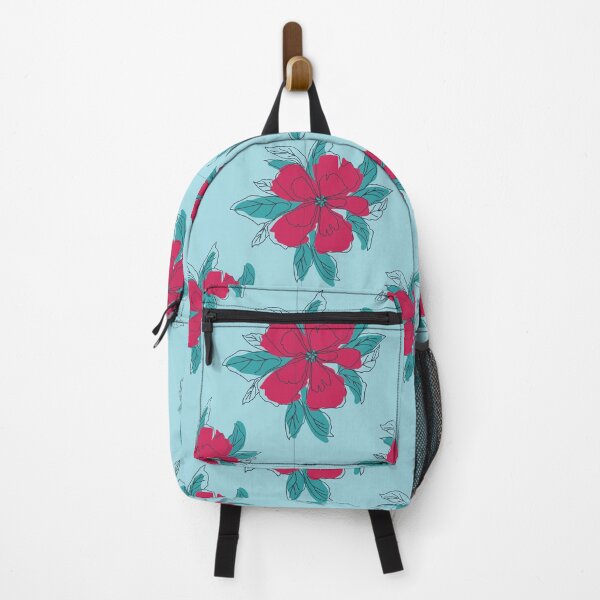 Item preview, Teal and Red Flowers designed and sold by RiadMannan.