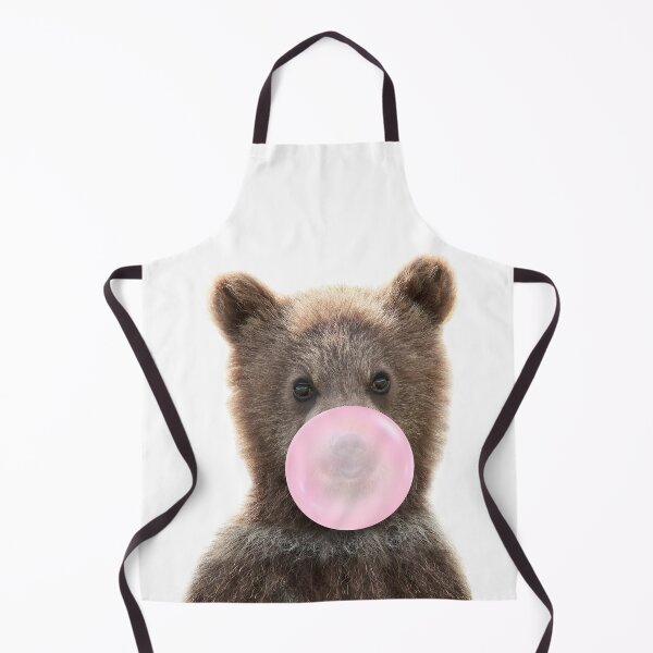 Item preview, Baby Bear Blowing Bubble Gum Pink by Zouzounio Art designed and sold by zouzounioart.