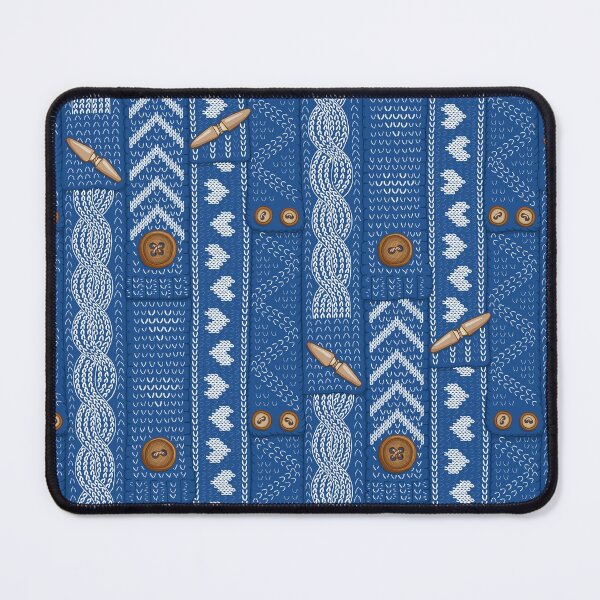 Item preview, Scarves Knitted Buttoned - Blue designed and sold by miavaldez.